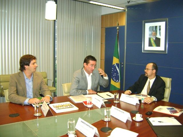Jean-Claude e Luiz Barretto durante reunião em Brasília (foto: Divulgação)
