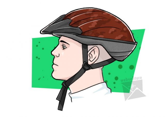 O modo correto de usar o capacete (foto: Arte Webventure)