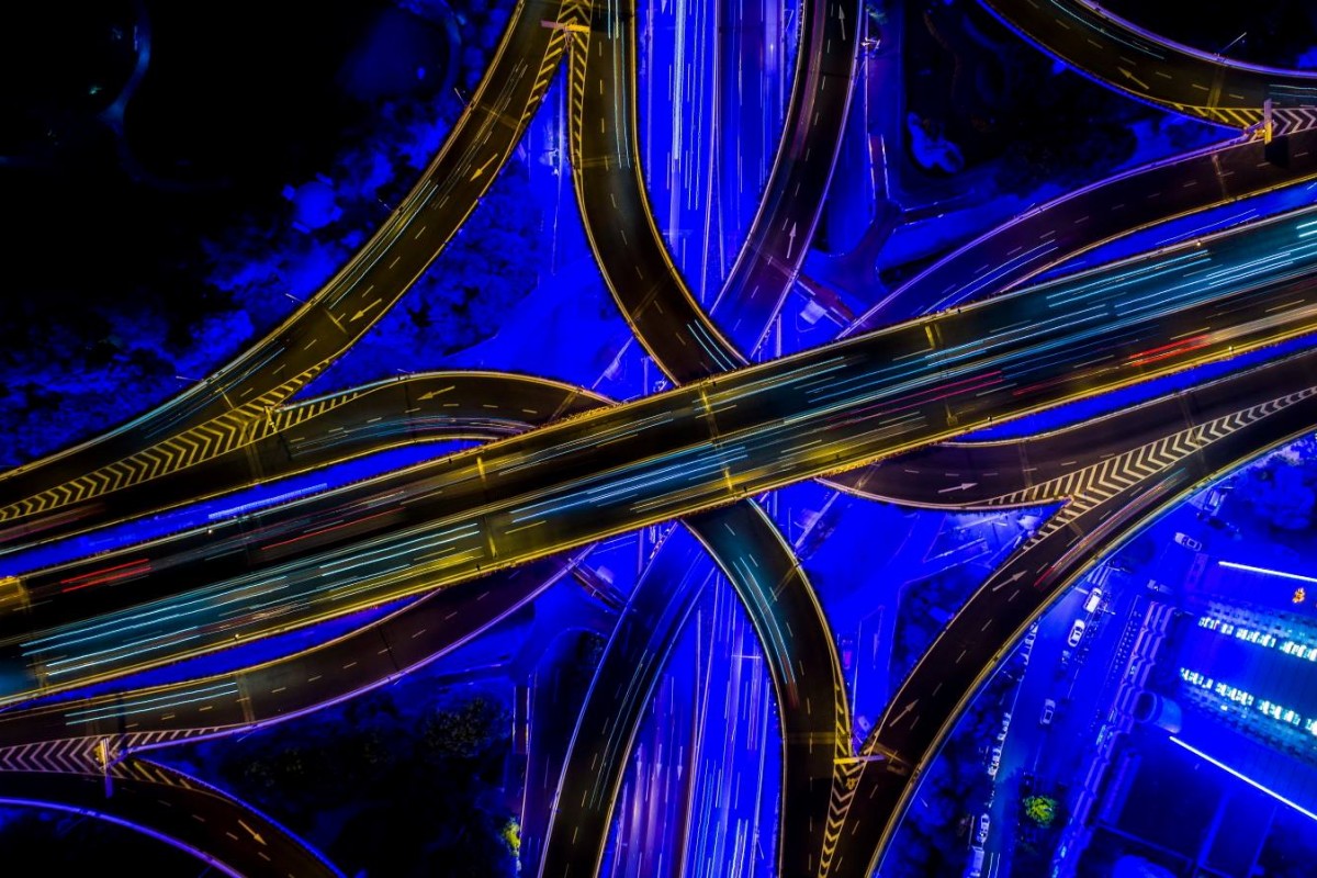 Busy Night Traffic on the flyover | Foto: Mattcoq