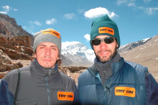 Vitor e Rodrigo no Everest (foto: Arquivo Webventure)