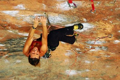 Janine Cardoso  escaladora habitual da região da Pedra do Baú  (foto: Arquivo Webventure)