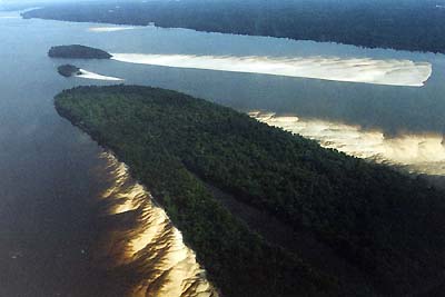 Vista do rio Negro durante vôo (foto: Dalio Zippin Neto)